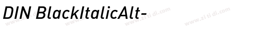 DIN BlackItalicAlt字体转换